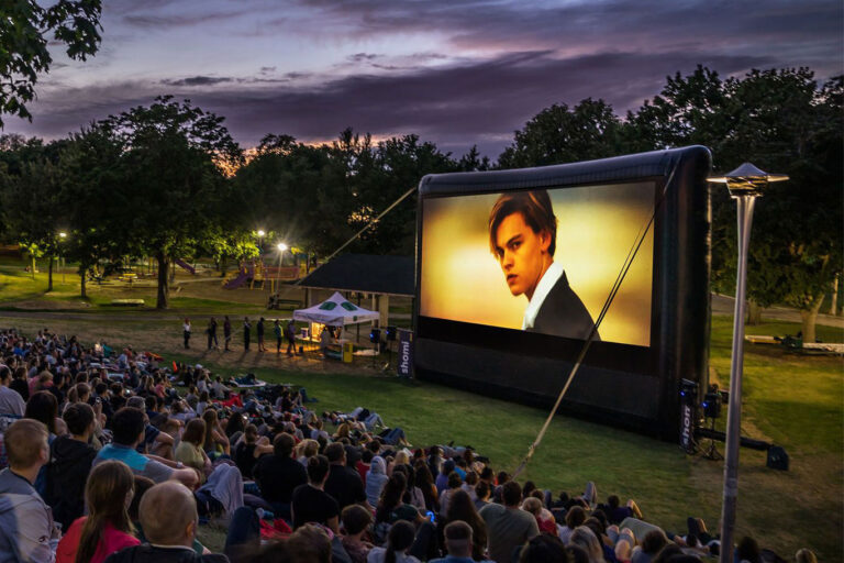 24’ Outdoor Movie Screen Rental w/ HD Projector & Sound System