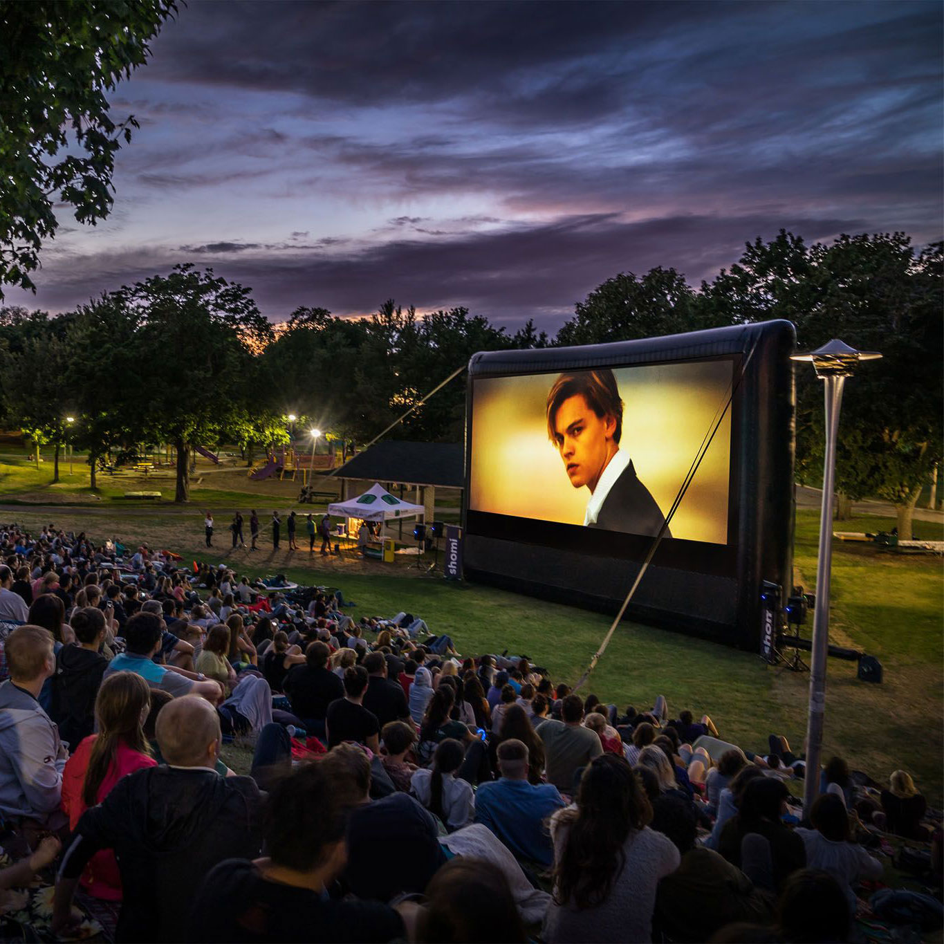 24’ Outdoor Movie Screen Rental w/ HD Projector & Sound System