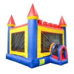 Colorful castle bounce house rentals