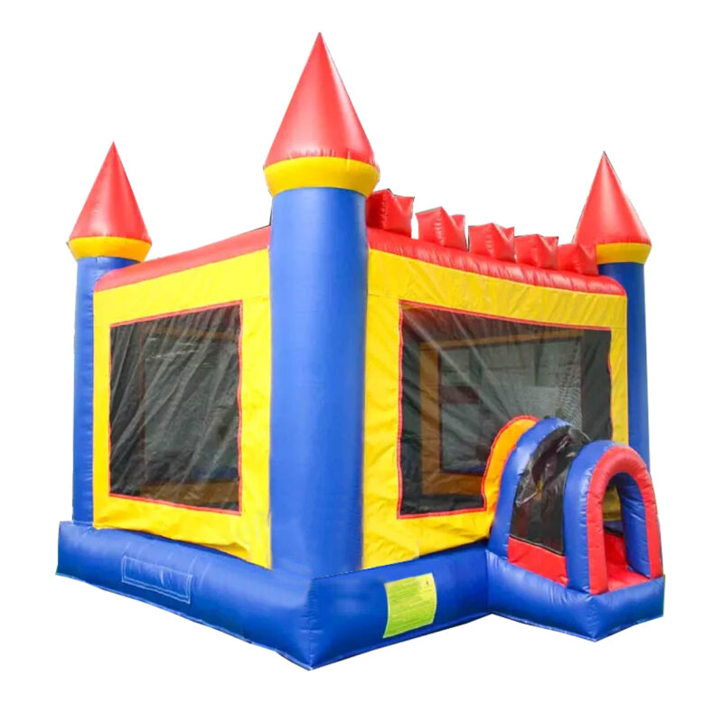 Colorful castle bounce house rentals