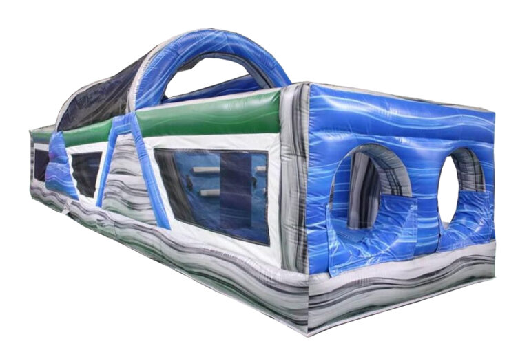 40' Aqua Blue Obstacle Course