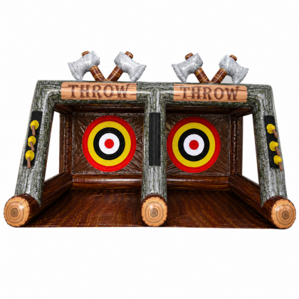 inflatable double axe throw rentals
