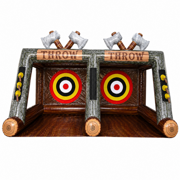 inflatable double axe throw rentals