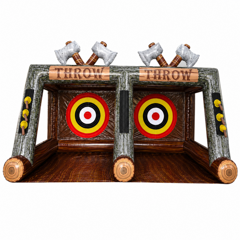 inflatable double axe throw rentals